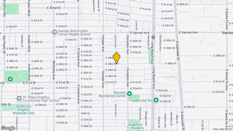 1402 E 48th Pl Map and Location Details