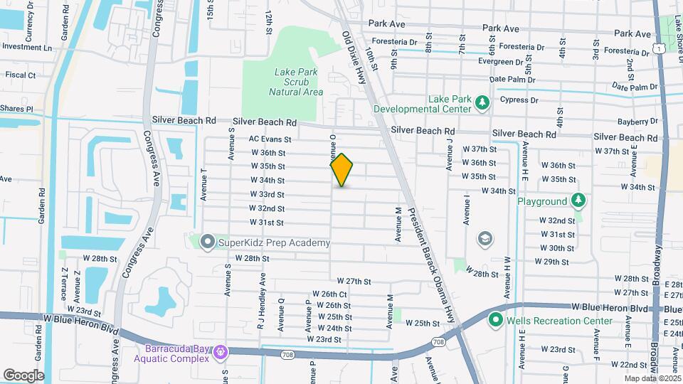1273 W 34th St Map and Location Details