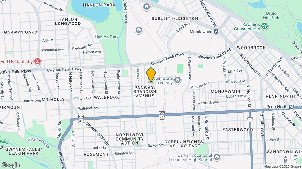 2200 Braddish Ave Map and Location Details