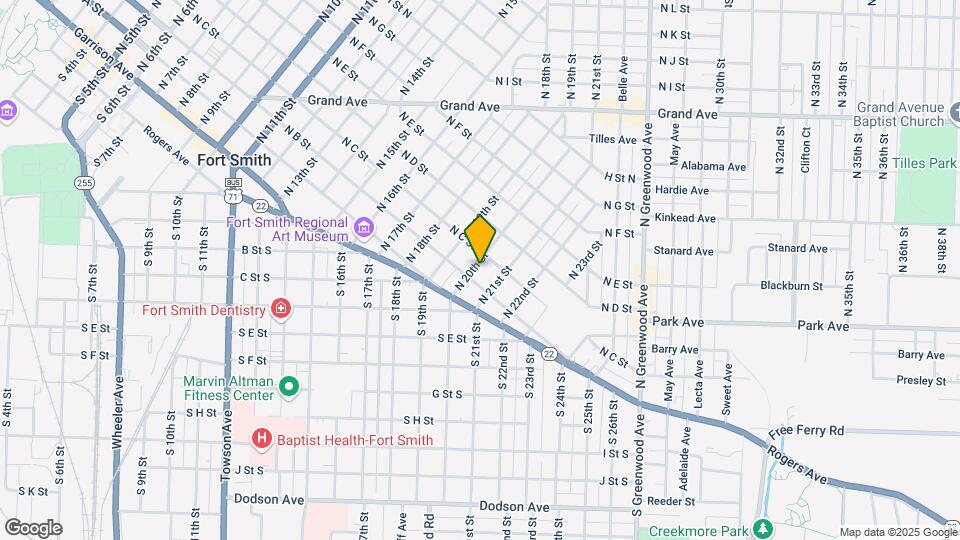 210 N 20th St Mapa y Detalles de la Ubicación