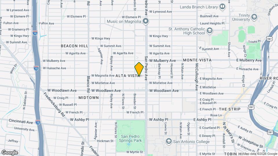 424 W Magnolia Ave Map and Location Details