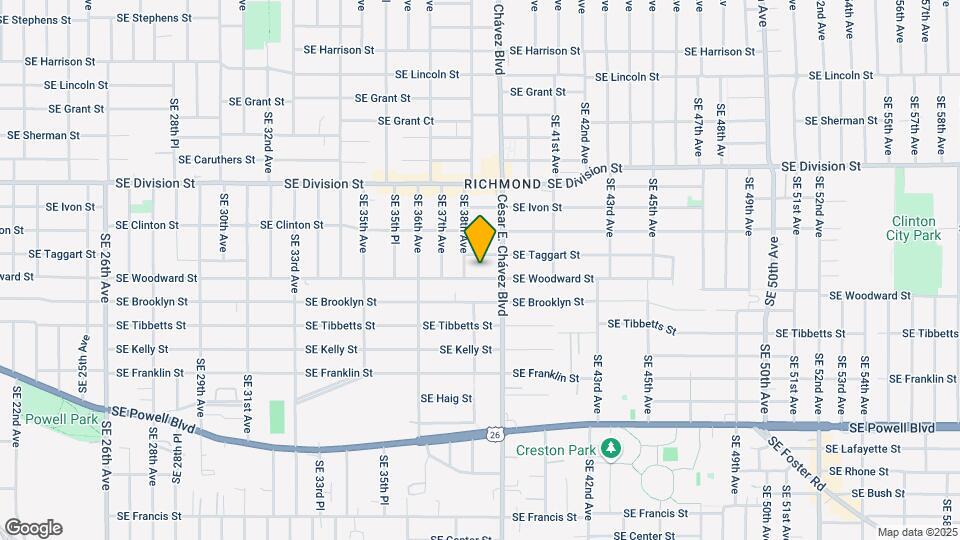 3827 SE Woodward St Map and Location Details