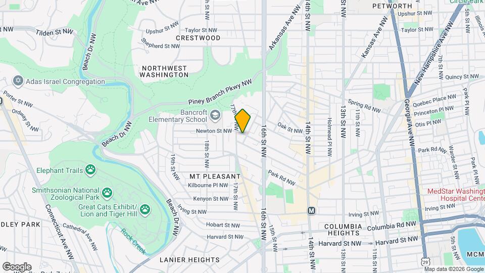 1646 Newton St NW Map and Location Details