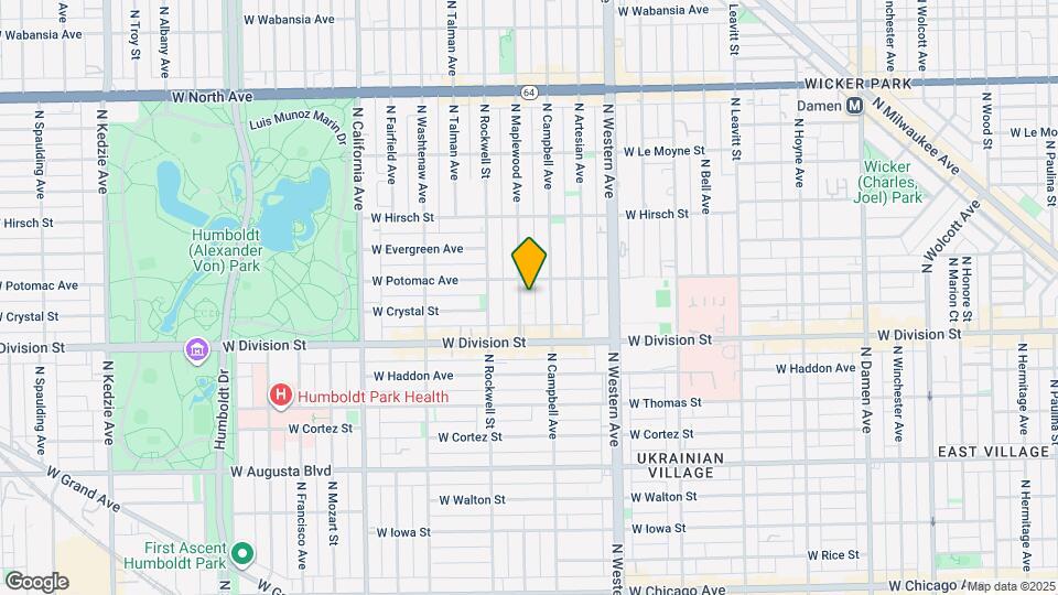 1241 N Maplewood Ave, Unit 2 Map and Location Details