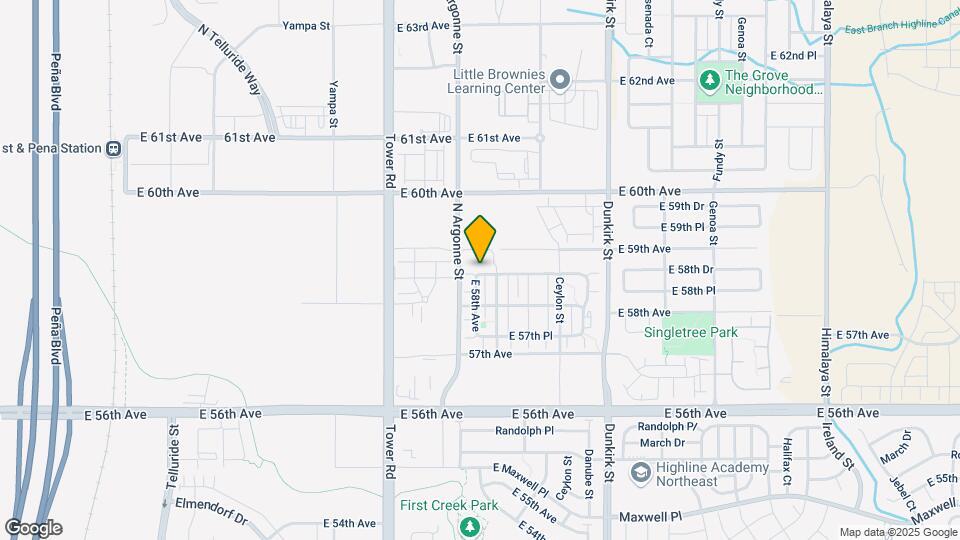 18769 E 58th Ave Map and Location Details