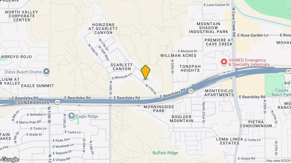 1705 E Yukon Dr Map and Location Details