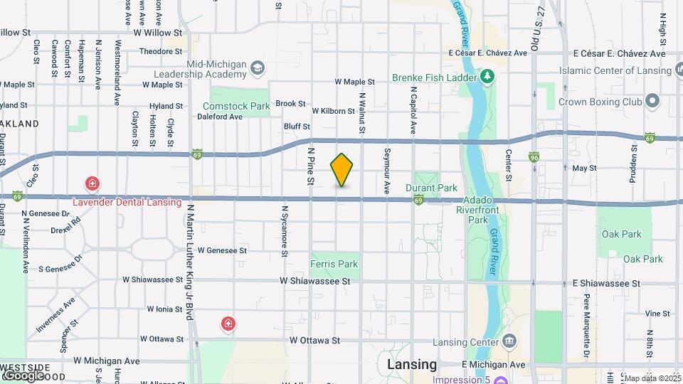 422 W Saginaw St, Unit Lower Map and Location Details