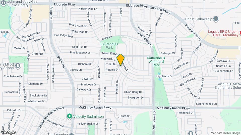 5400 Vineyard Ln Map and Location Details