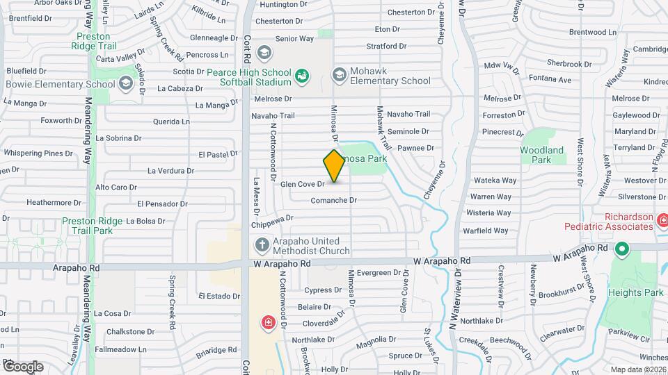 1307 Glen Cove Dr Map and Location Details