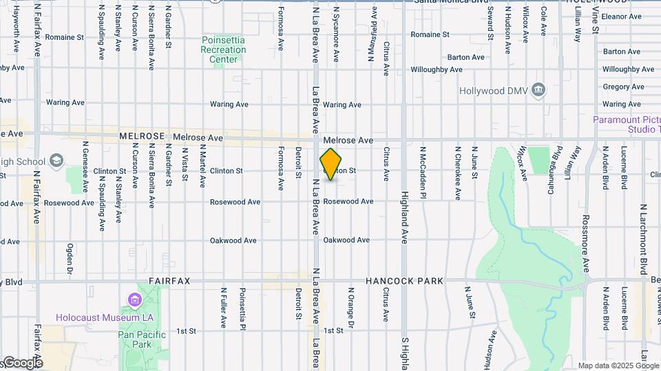 525 N Sycamore Ave Map and Location Details