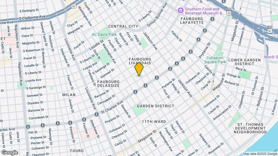 2601 Carondelet St Map and Location Details