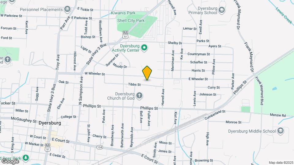 1106 Tibbs St Map and Location Details