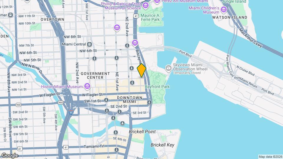 141 NE 3rd Ave Map and Location Details