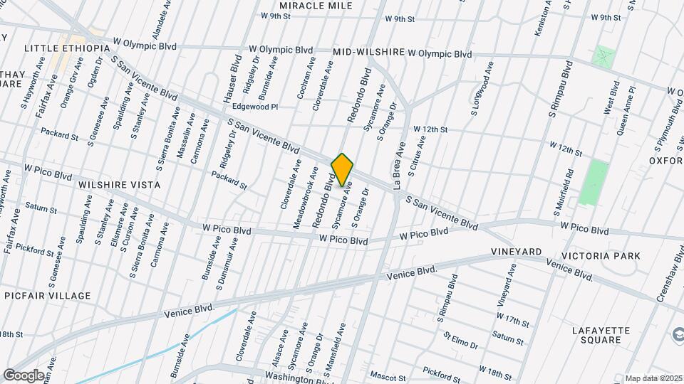 1289 S Sycamore Ave Map and Location Details