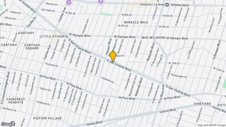 5454 S San Vicente Blvd Map and Location Details
