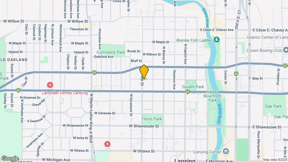 730 N Pine St Map and Location Details