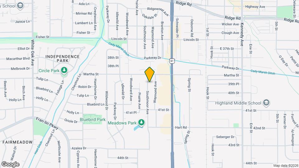 9129 Southmoor Ave Map and Location Details