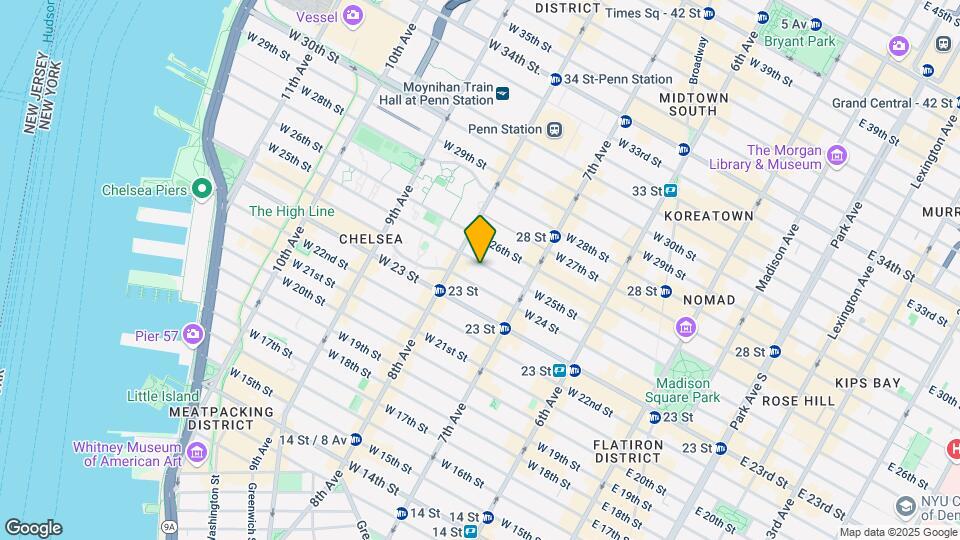 254 W 25th St Mapa y Detalles de la Ubicación