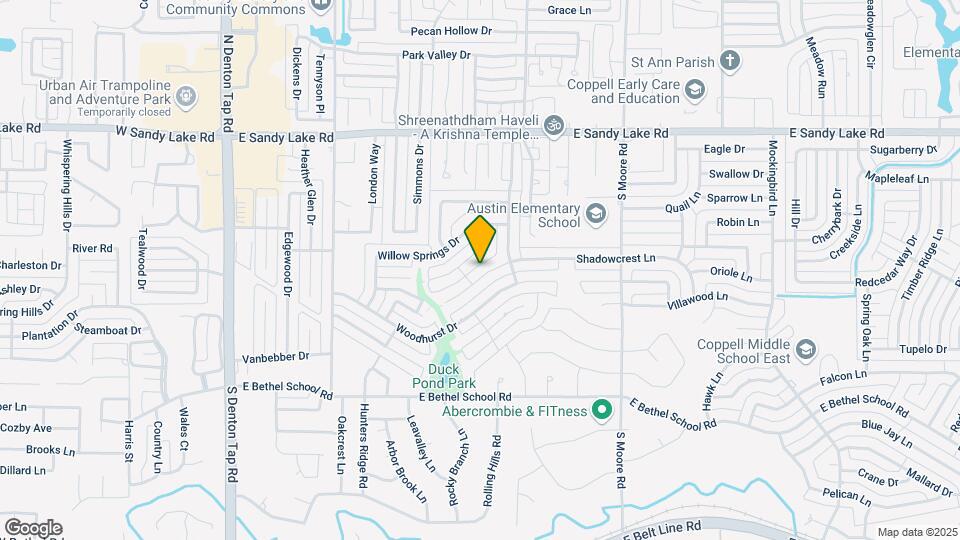 448 Shadowcrest Ln Map and Location Details