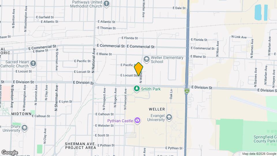 1529 N Weller Ave Map and Location Details