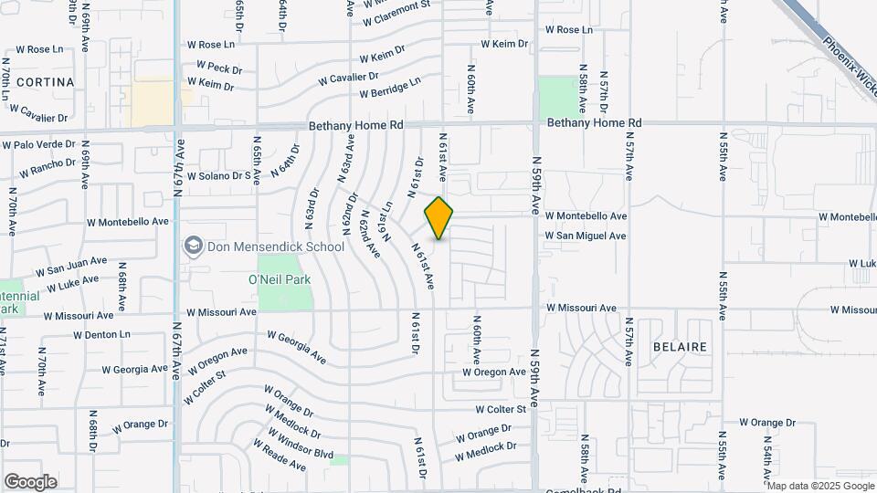 5619 N 61st Cir Map and Location Details