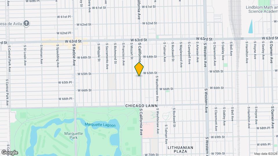 6512 S California Ave Mapa y Detalles de la Ubicación