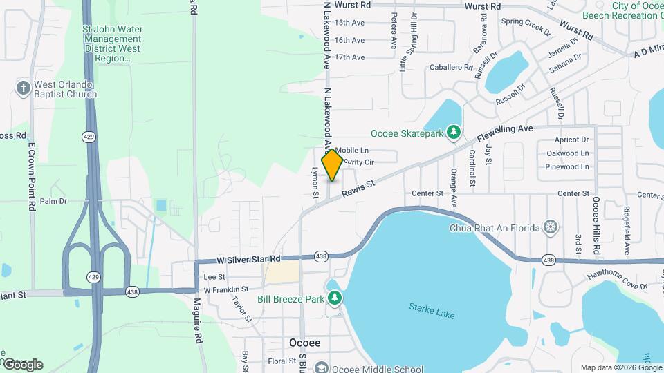 611 N Lakewood Ave Map and Location Details