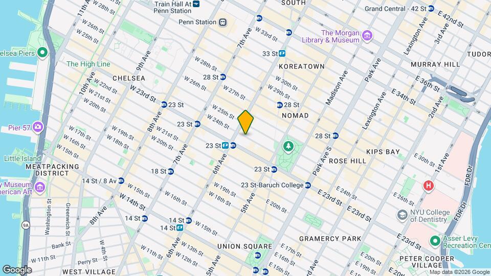 40 W 24th St Mapa y Detalles de la Ubicación