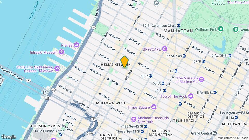 416-418 W 49th St Mapa y Detalles de la Ubicación