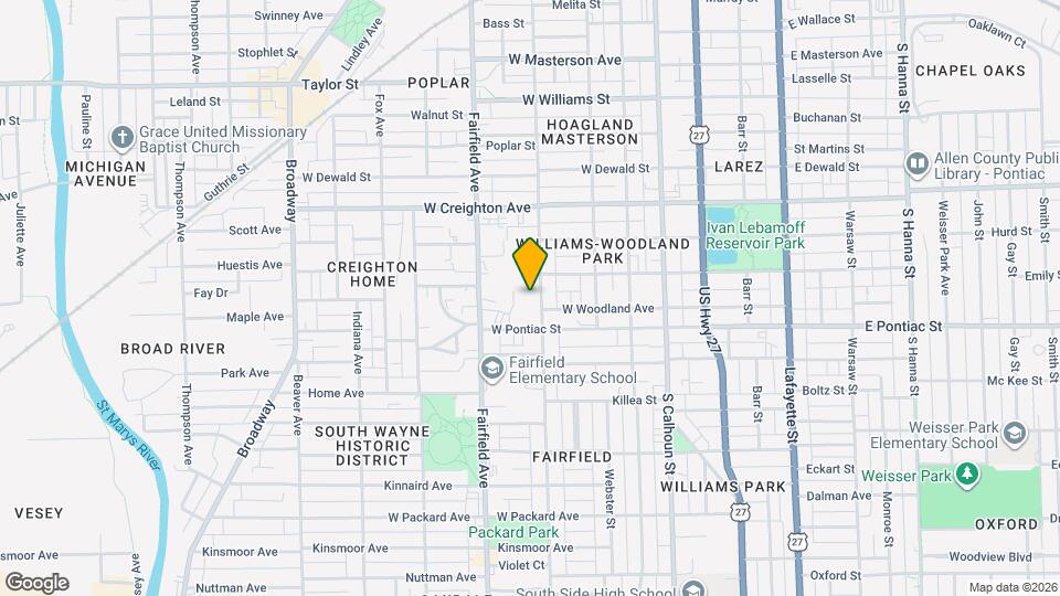 2526 Hoagland Ave Map and Location Details