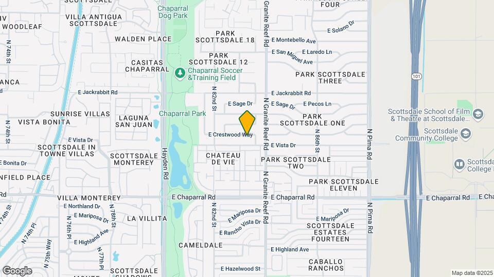 8313 E Crestwood Way Map and Location Details