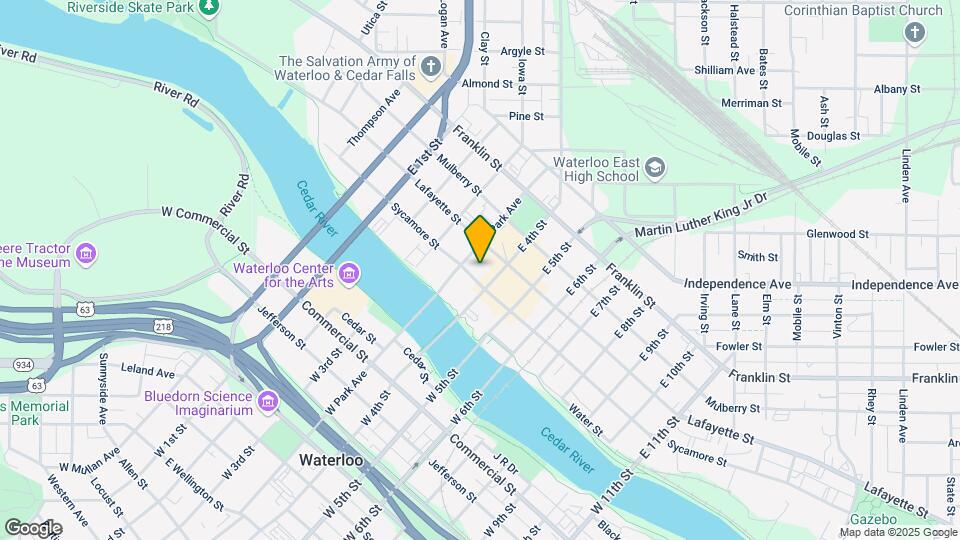 501 Sycamore St Map and Location Details
