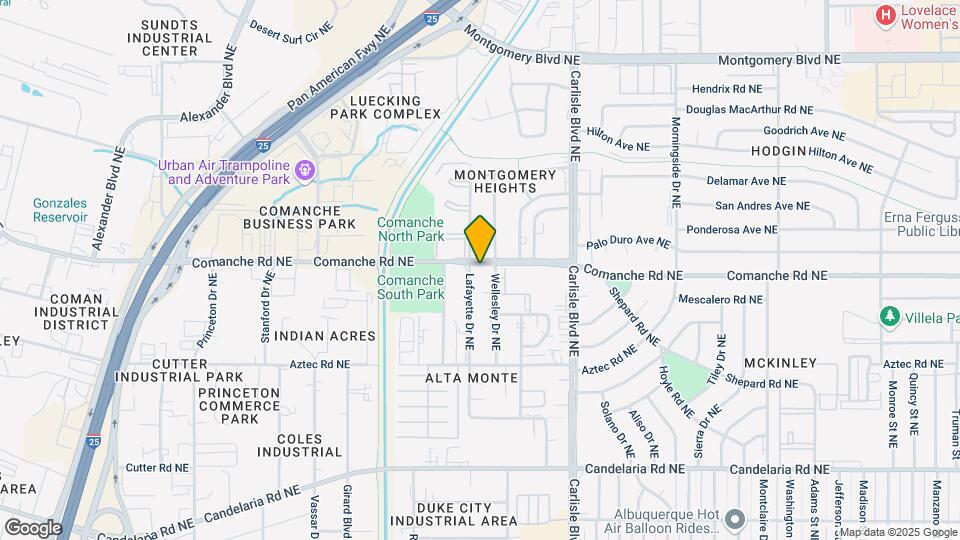 3204 Comanche Rd NE Map and Location Details