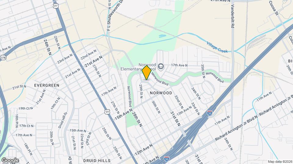 1619 31st St Ensley Map and Location Details