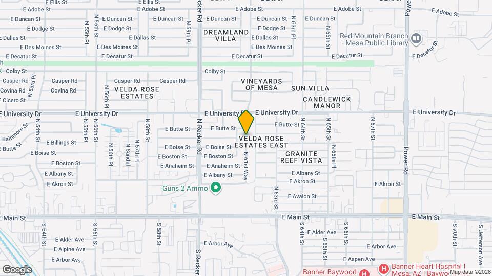288 N 61st Way Map and Location Details
