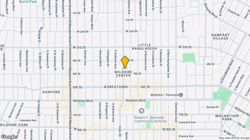 442 S Normandie Ave Mapa y Detalles de la Ubicación