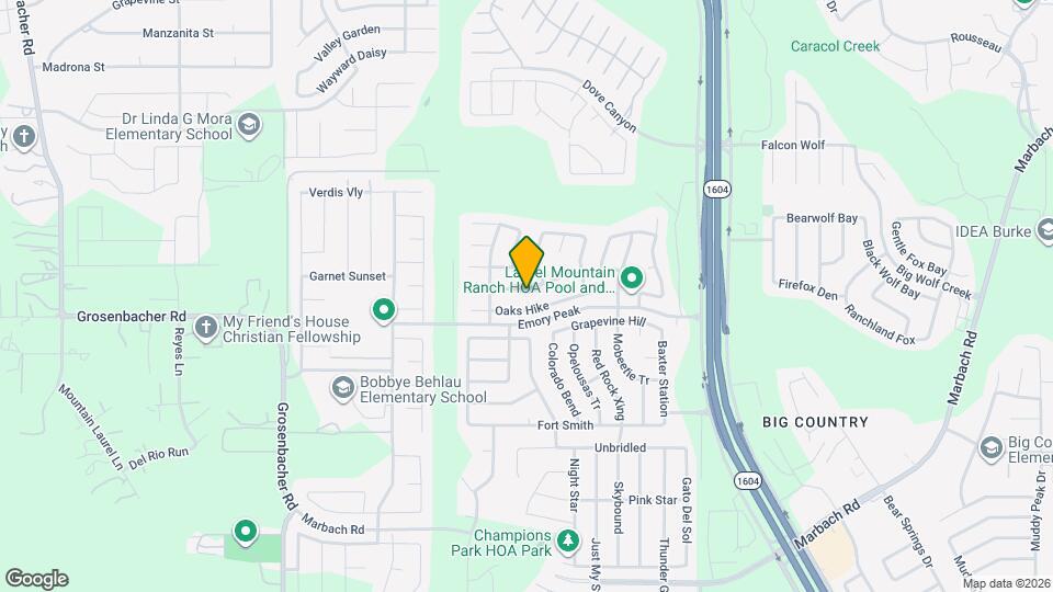 11322 Camp Creek Trail Map and Location Details