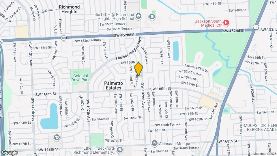 15821 SW 102nd Ct Map and Location Details