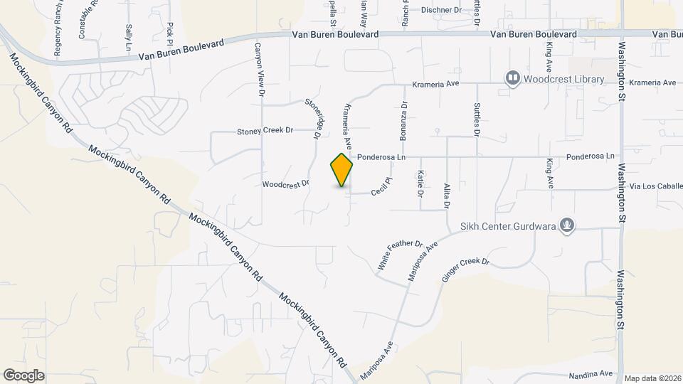 16875 Orangecrest Ct Map and Location Details