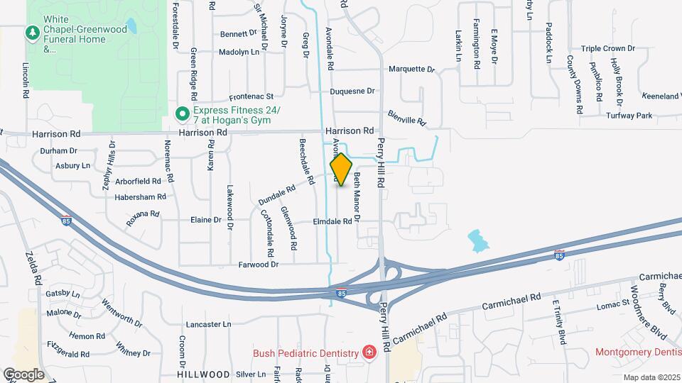 1121 Avondale Rd Map and Location Details