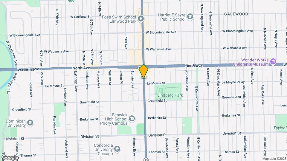 1510 N Harlem Ave Map and Location Details