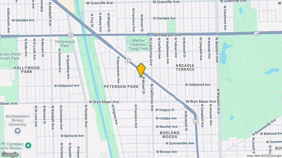 5718 N Mozart St Map and Location Details