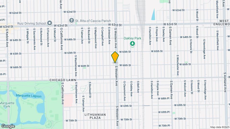 6560 S Western Ave Map and Location Details