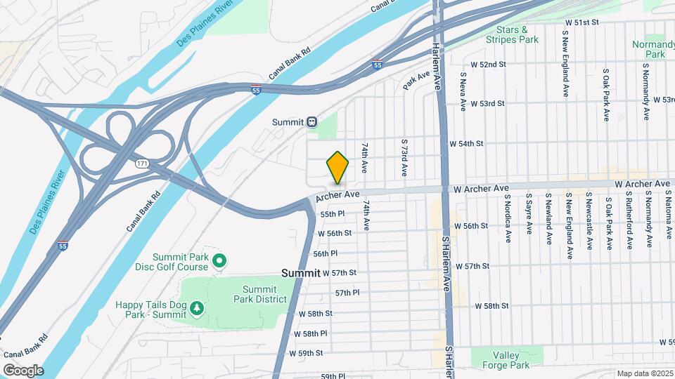 7440 W Archer Ave Map and Location Details