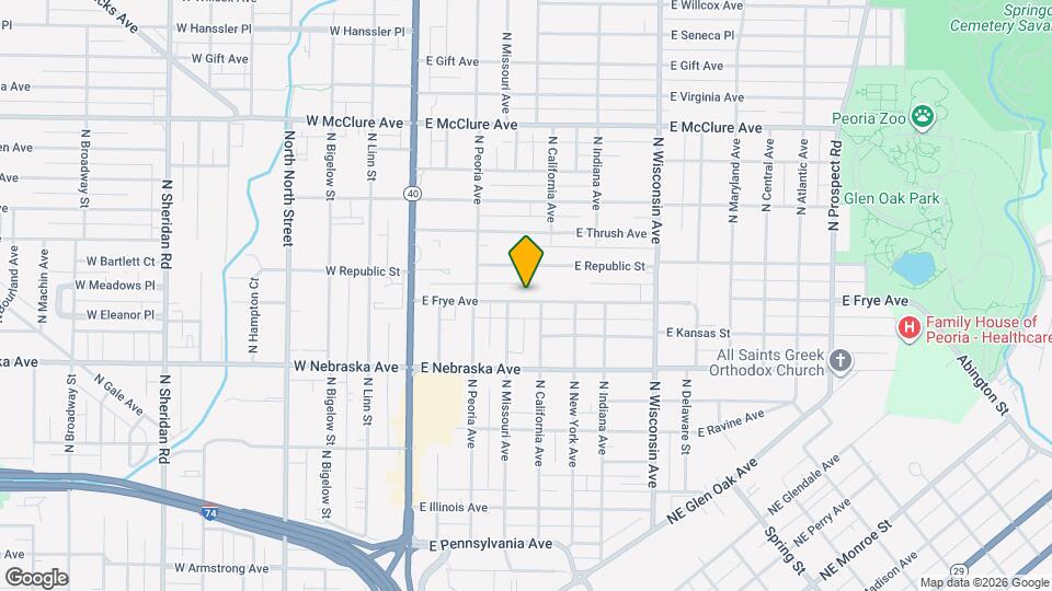 415 E Frye Ave Mapa y Detalles de la Ubicación