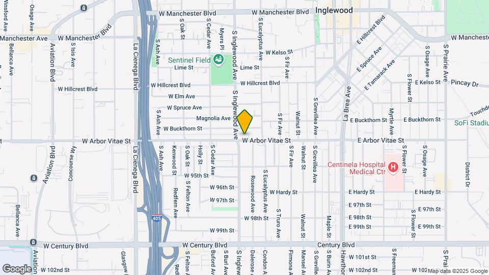 333 W Arbor Vitae St Map and Location Details