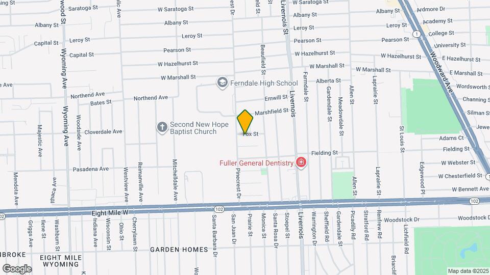 1419 Fox St Map and Location Details