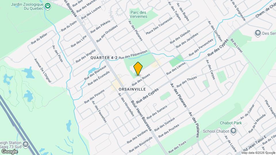 4227 Des Roses Rue Map and Location Details