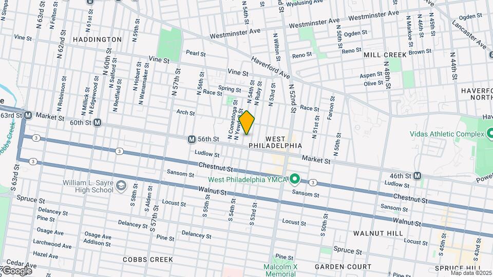 17 N 54th St Map and Location Details