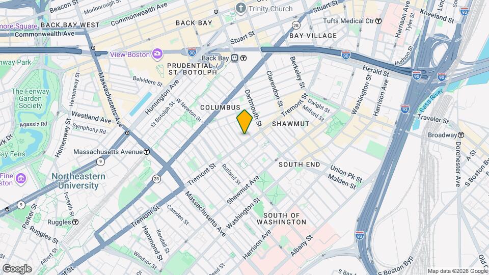 639 Tremont St Map and Location Details